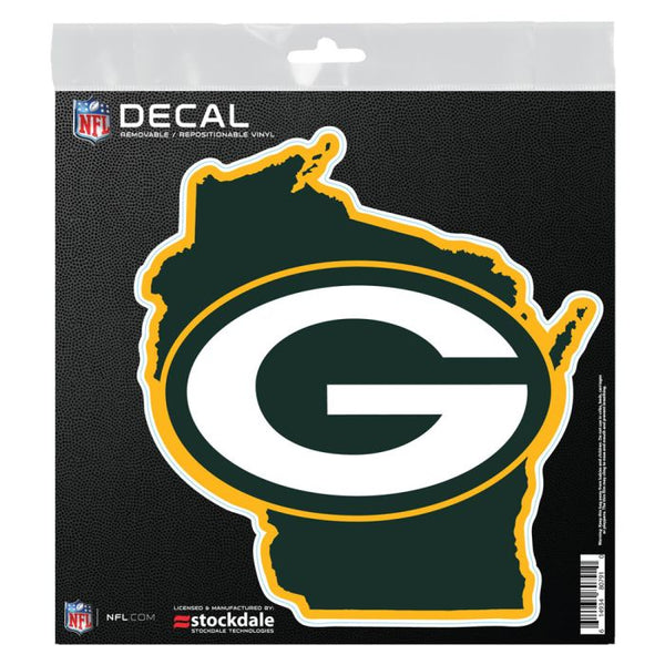 Wholesale-Green Bay Packers STATE SHAPE All Surface Decal 6" x 6"