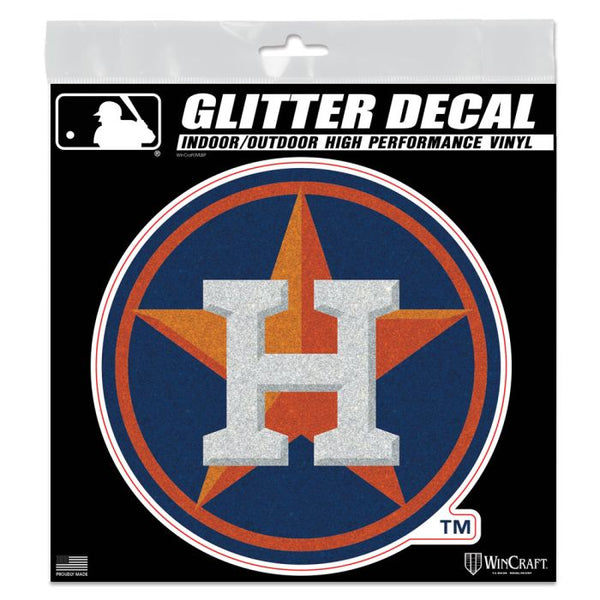 Wholesale-Houston Astros Decal Glitter 6" x 6"
