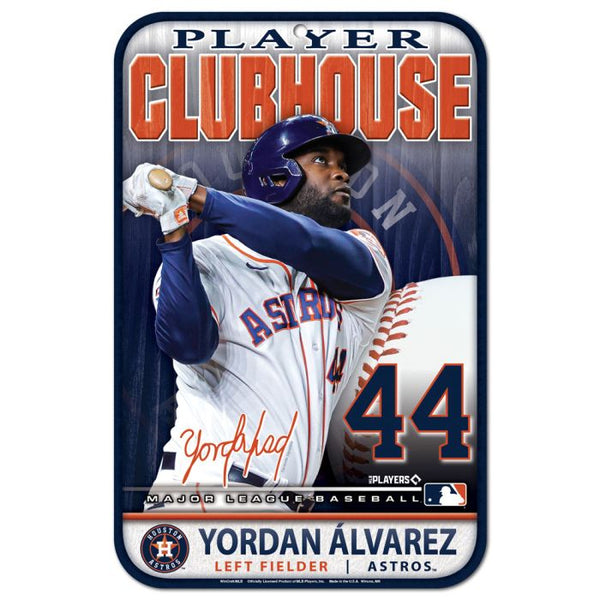 Wholesale-Houston Astros Plastic Sign 11" x 17" Yordan Alvarez