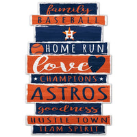 Wholesale-Houston Astros Wood Sign 11" x 17" 1/4" thick