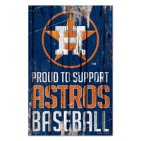 Wholesale-Houston Astros Wood Sign 11" x 17" 1/4" thick