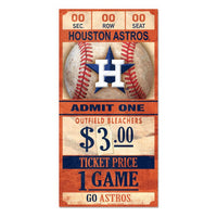 Wholesale-Houston Astros Wood Sign 6x12 3/8" thick