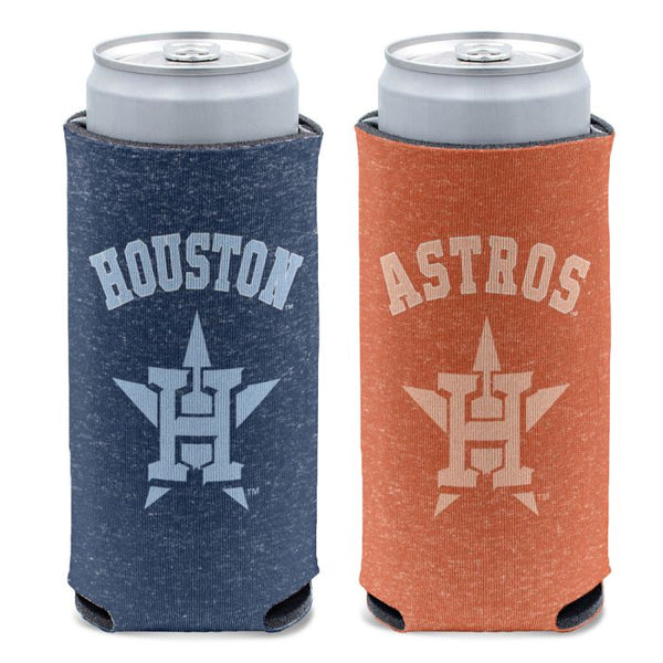 Wholesale-Houston Astros colored heather 12 oz Slim Can Cooler