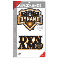 Wholesale-Houston Dynamo 2 Pack Magnets 5" x 9"