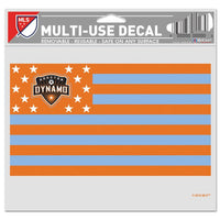 Wholesale-Houston Dynamo Americana Multi-Use Decal -Clear Bckrgd 5" x 6"