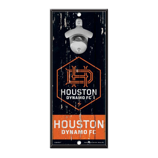 Wholesale-Houston Dynamo Bottle Opener Sign 5x11