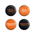 Wholesale-Houston Dynamo Button 4 Pack 1 1/4" Rnd