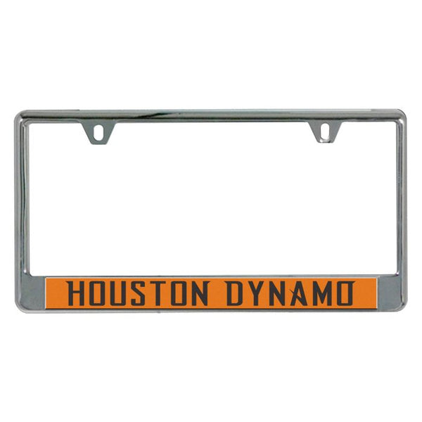 Wholesale-Houston Dynamo Lic Plate Frame B/O Printed