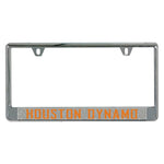 Wholesale-Houston Dynamo Lic Plt Frame B/O Metallic