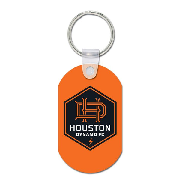 Wholesale-Houston Dynamo Metal Key Ring - Aluminum