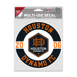 Wholesale-Houston Dynamo PATCH Fan Decals 3.75" x 5"