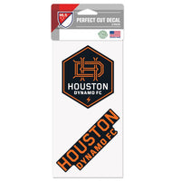 Wholesale-Houston Dynamo Perfect Cut Decal Set of two 4"x4"