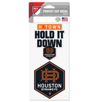 Wholesale-Houston Dynamo Perfect Cut Decal Set of two 4"x4"