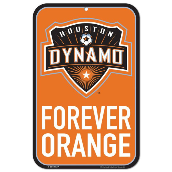 Wholesale-Houston Dynamo Plastic Sign 11" x 17"