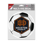 Wholesale-Houston Dynamo SOCCER BALL Fan Decals 3.75" x 5"