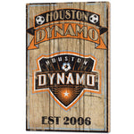 Wholesale-Houston Dynamo Wood Signs - 1/2" thick 15" x 24"