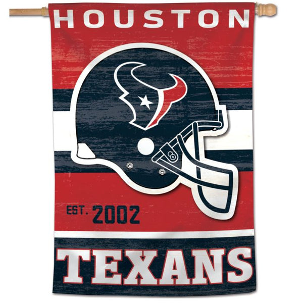 Wholesale-Houston Texans / Classic Logo Retro Look Vertical Flag 28" x 40"