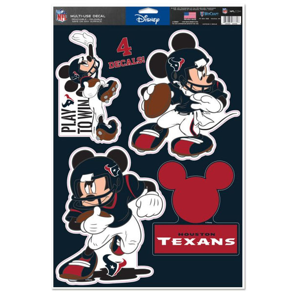 Wholesale-Houston Texans / Disney Mickey Mouse Multi-Use Decal 11" x 17"