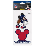 Wholesale-Houston Texans / Disney Mickey Mouse Perfect Cut Decal Set of Two 4"x4"