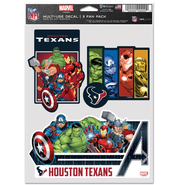 Wholesale-Houston Texans / Marvel (C) 2021 Marvel Multi Use 3 Fan Pack