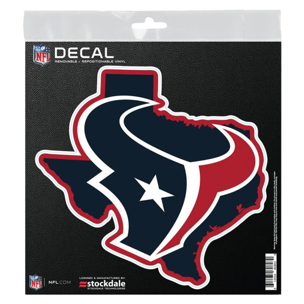 Wholesale-Houston Texans STATE SHAPE All Surface Decal 6" x 6"
