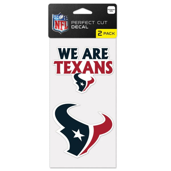 Wholesale-Houston Texans Slogan Perfect Cut Decal Set of two 4"x4"