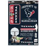 Wholesale-Houston Texans / Star Wars Mandalorian Multi-Use Decal 11" x 17"