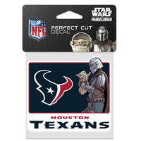 Wholesale-Houston Texans / Star Wars Mandalorian Perfect Cut Color Decal 4" x 4"