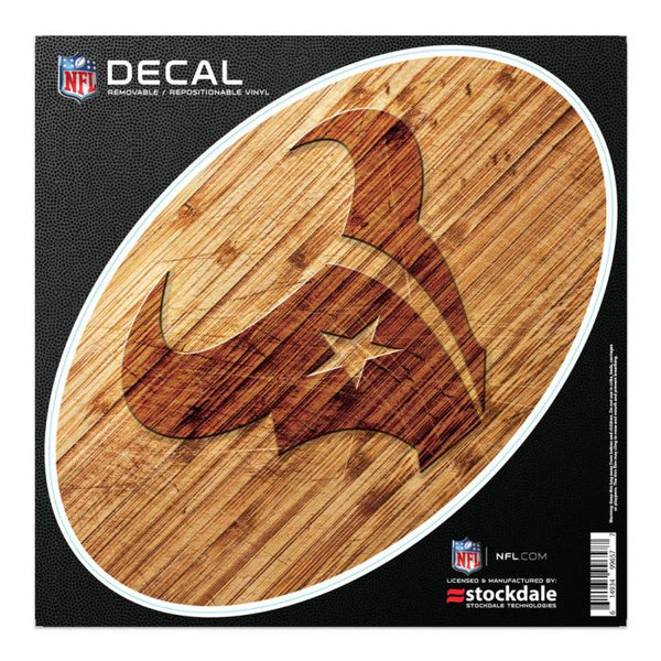 Wholesale-Houston Texans WOOD All Surface Decal 6" x 6"