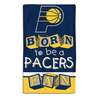 Wholesale-Indiana Pacers BORN TO BE Burp Cloth 10" x 17"