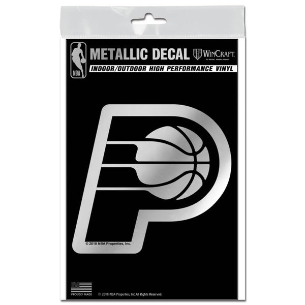 Wholesale-Indiana Pacers Decal Metallic 3" x 5"