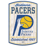 Wholesale-Indiana Pacers Hardwoods Wood Sign 11" x 17" 1/4" thick