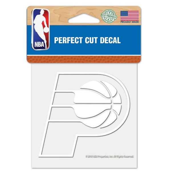 Wholesale-Indiana Pacers Perfect Cut White Decal 4" x 4"