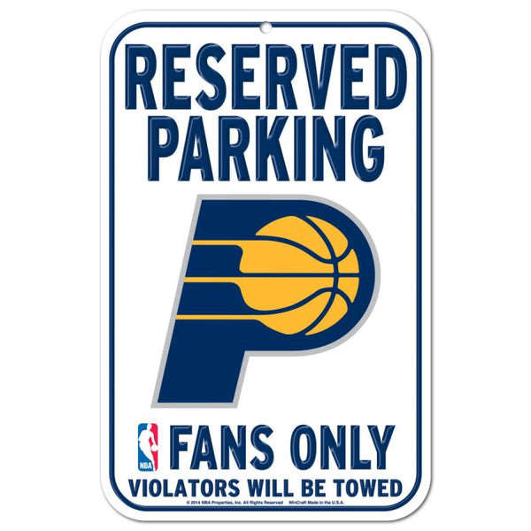 Wholesale-Indiana Pacers Reserved Parking Plastic Sign 11" x 17"