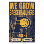 Wholesale-Indiana Pacers SLOGAN Wood Sign 11" x 17" 1/4" thick