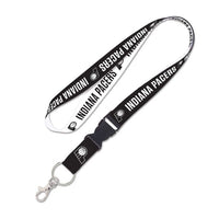 Wholesale-Indiana Pacers black and white Lanyard w/detachable buckle 1"