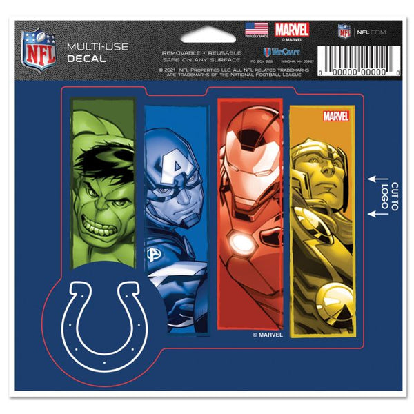 Wholesale-Indianapolis Colts / Marvel (C) 2021 Marvel Multi-Use Decal - cut to logo 5" x 6"