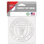 Wholesale-Inter Miami CF Perfect Cut White Decal 4" x 4"