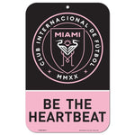 Wholesale-Inter Miami CF Plastic Sign 11" x 17"