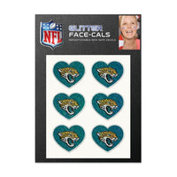 Wholesale-Jacksonville Jaguars Heart Glitter Tattoo 6 Pack