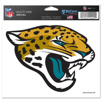 Wholesale-Jacksonville Jaguars Multi-Use Decal -Clear Bckrgd 5" x 6"