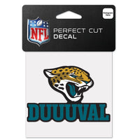 Wholesale-Jacksonville Jaguars Slogan Perfect Cut Color Decal 4" x 4"