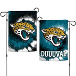 Wholesale-Jacksonville Jaguars Tie Dye Garden Flags 2 sided 12.5" x 18"