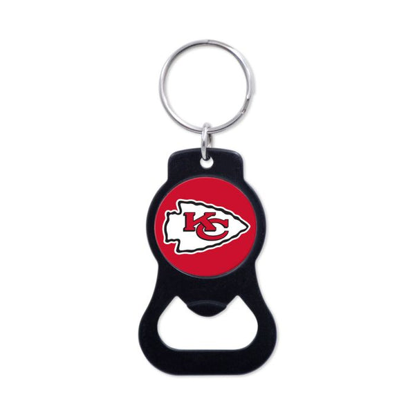 Wholesale-Kansas City Chiefs Black Bottle Opener Key Ring