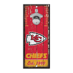 Wholesale-Kansas City Chiefs Bottle Opener Sign 5x11