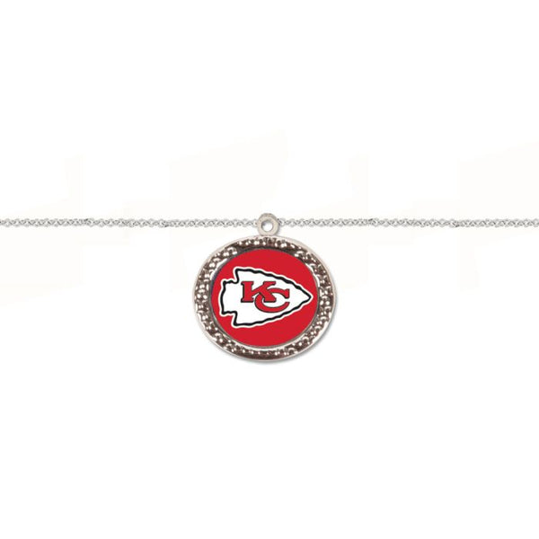 Wholesale-Kansas City Chiefs Bracelet w/Charm Jewelry Carded