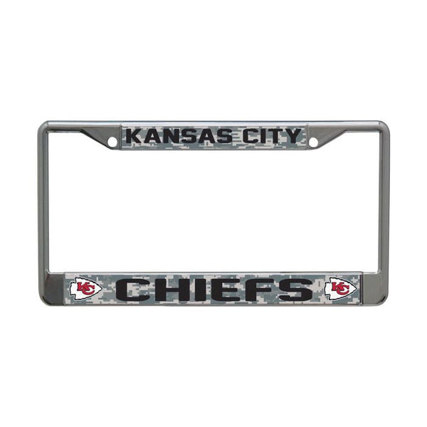 Wholesale-Kansas City Chiefs CAMO Lic Plt Frame S/L Printed