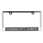 Wholesale-Kansas City Chiefs CARBON Lic Plate Frame B/O Printed