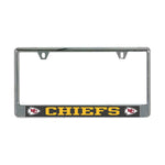 Wholesale-Kansas City Chiefs CARBON Lic Plate Frame B/O Printed