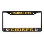 Wholesale-Kansas City Chiefs CARBON Lic Plt Frame S/L Printed